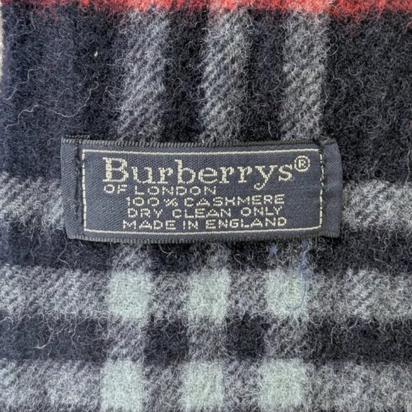 Authentic Burberry's of London Scarf Blue Unisex 100% Cashmere – Used – Winter - Picture 2 of 7